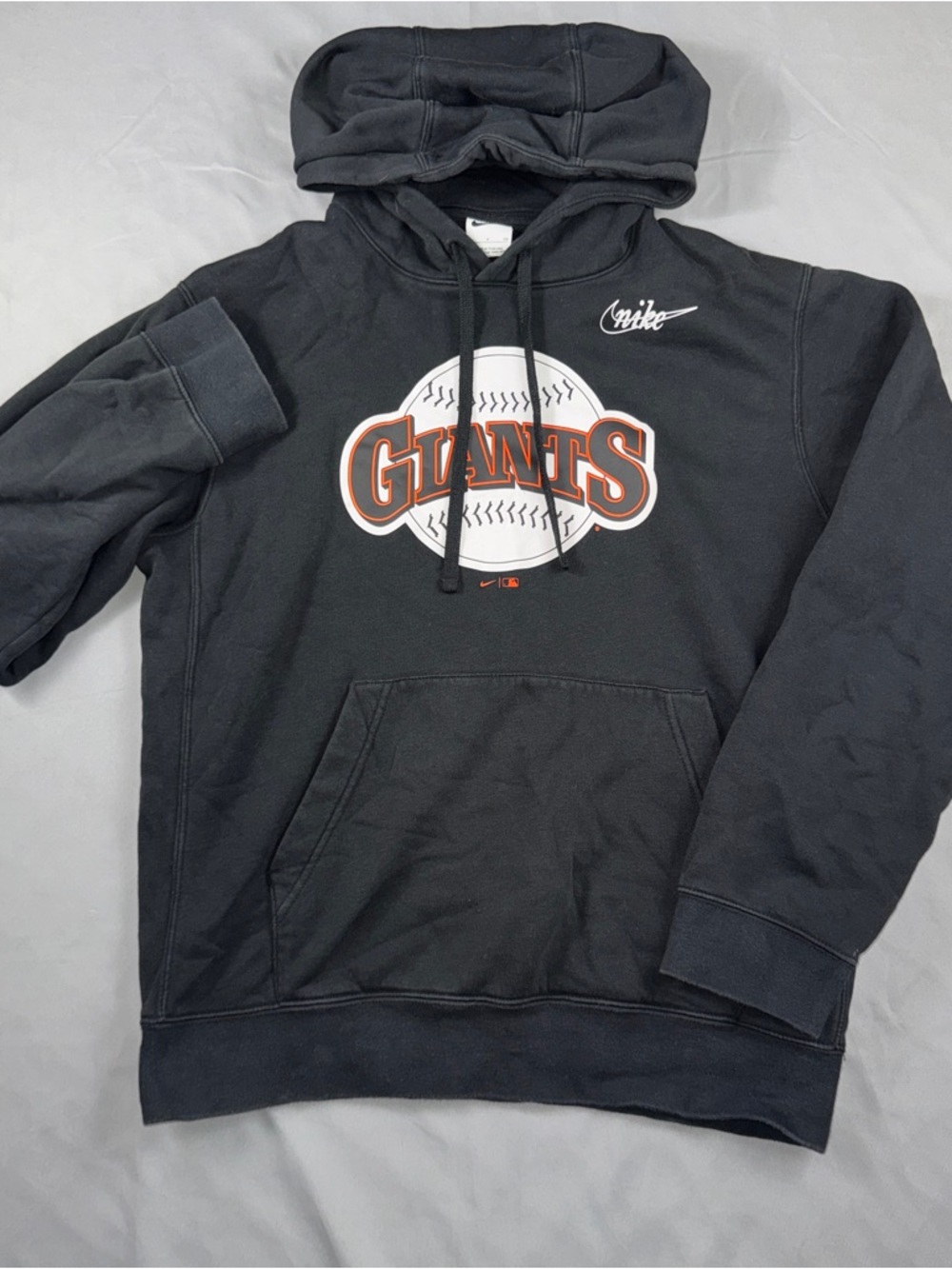 San Francisco Giants Hoodie Mens Small Black MLB Baseball Nike Fleece Pullover